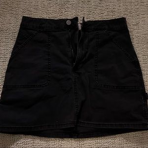 black/grey jean skirt